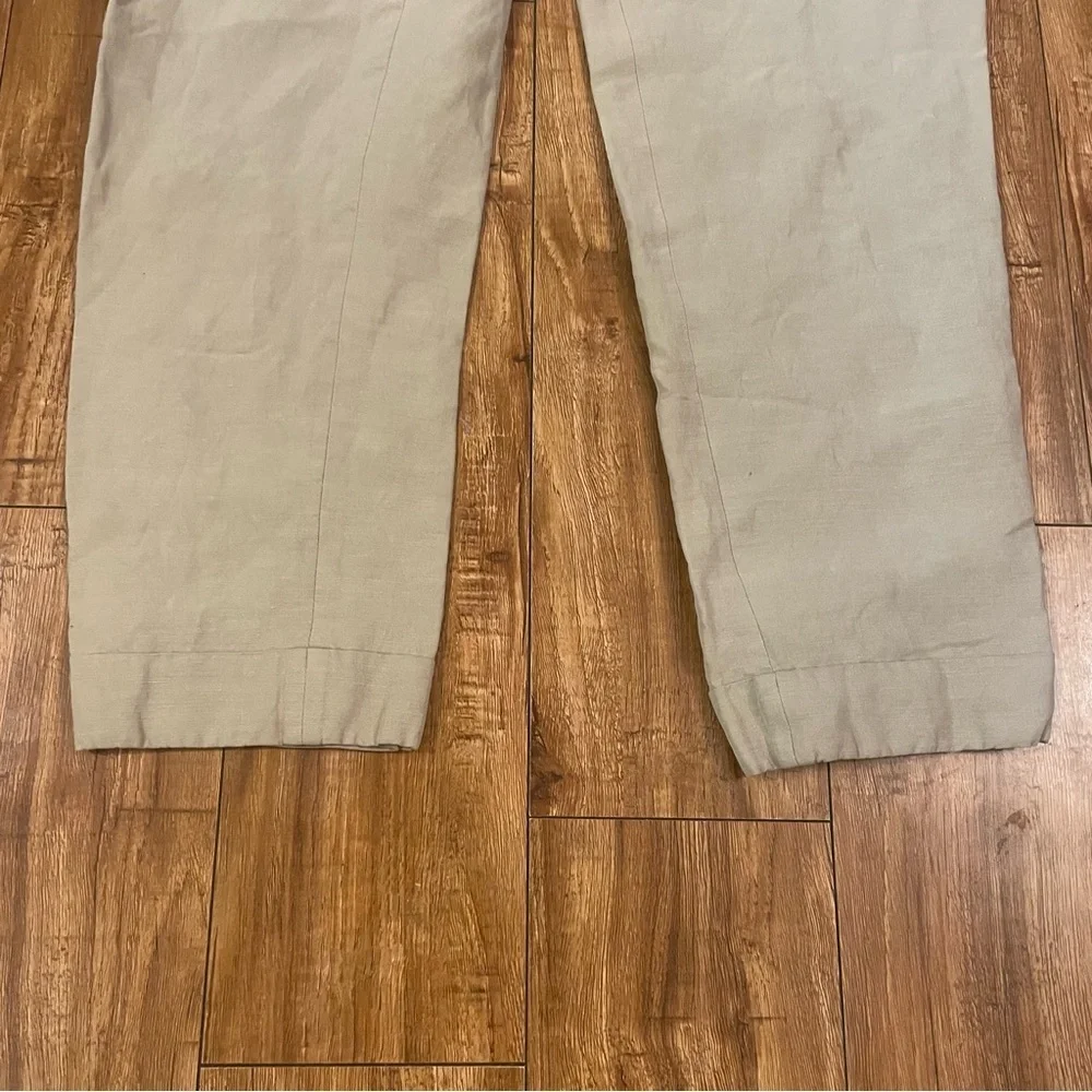 BANANA REPUBLIC Women’s Tan Silk Linen Cropped Ankle Pant Size 2
